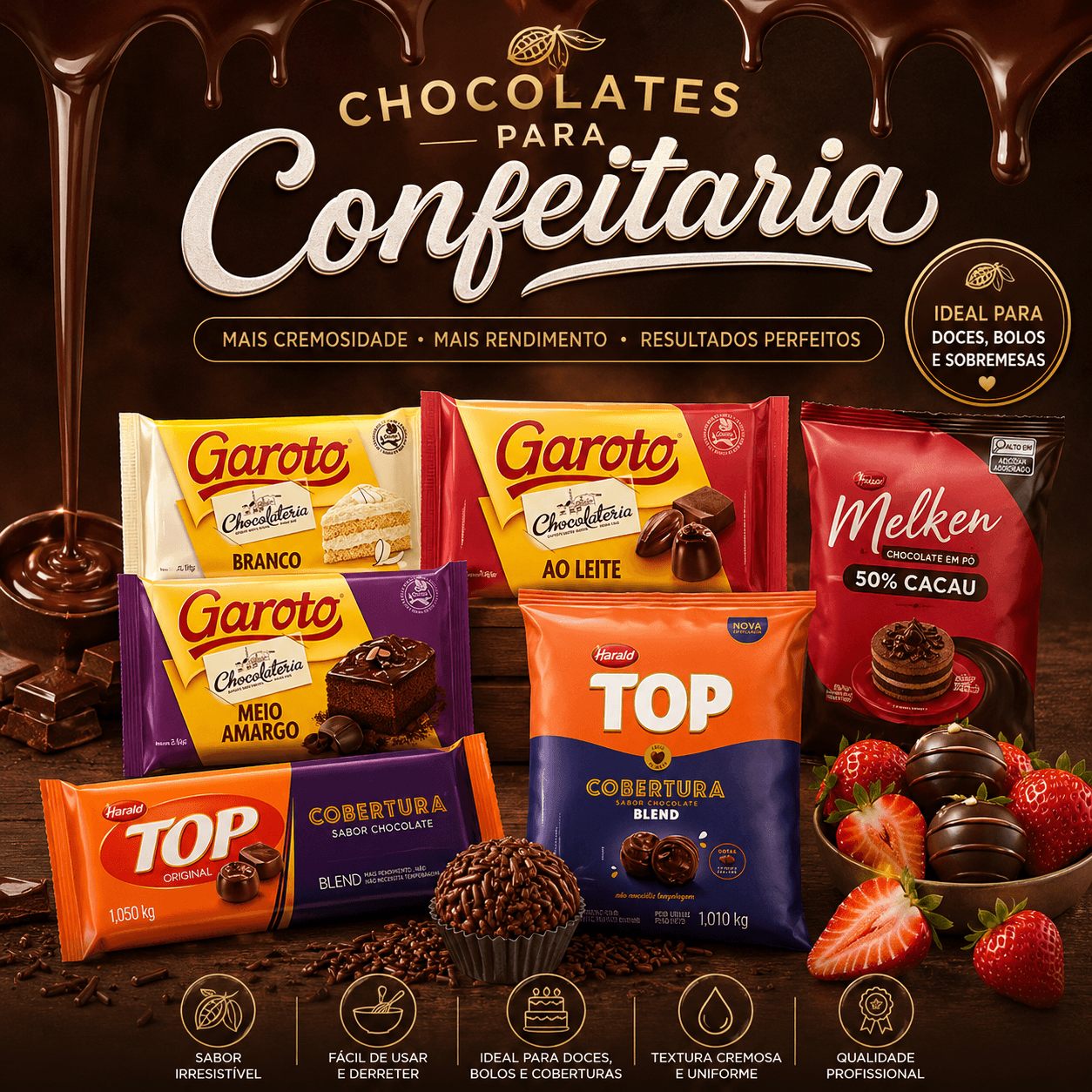 Chocolates para Confeitaria